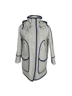 J. Crew Summit Parka in Italian Stadium-Cloth Wool  Coat Size 4P